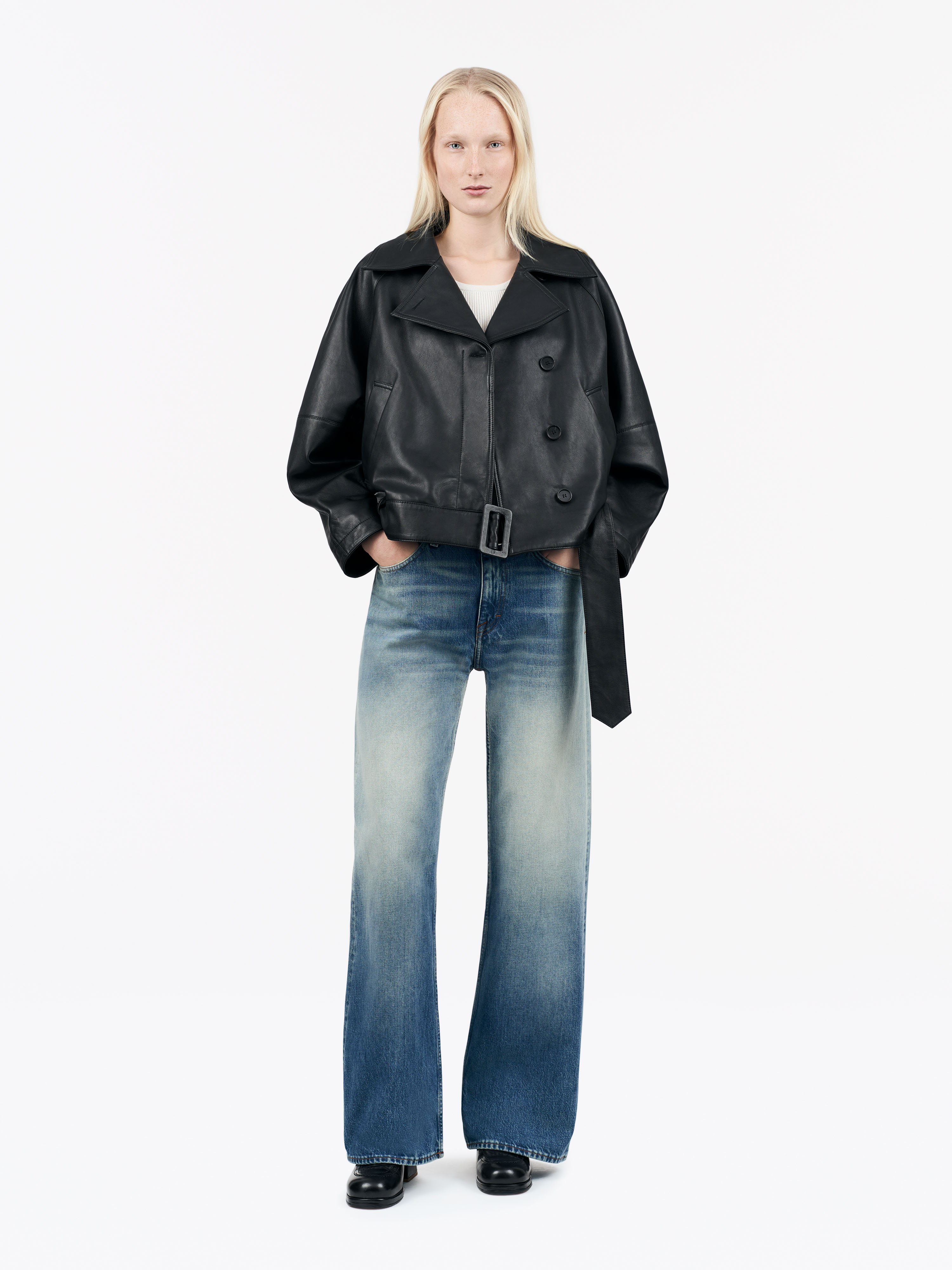 Tiger Of Sweden Altes Leather Jacket In Black