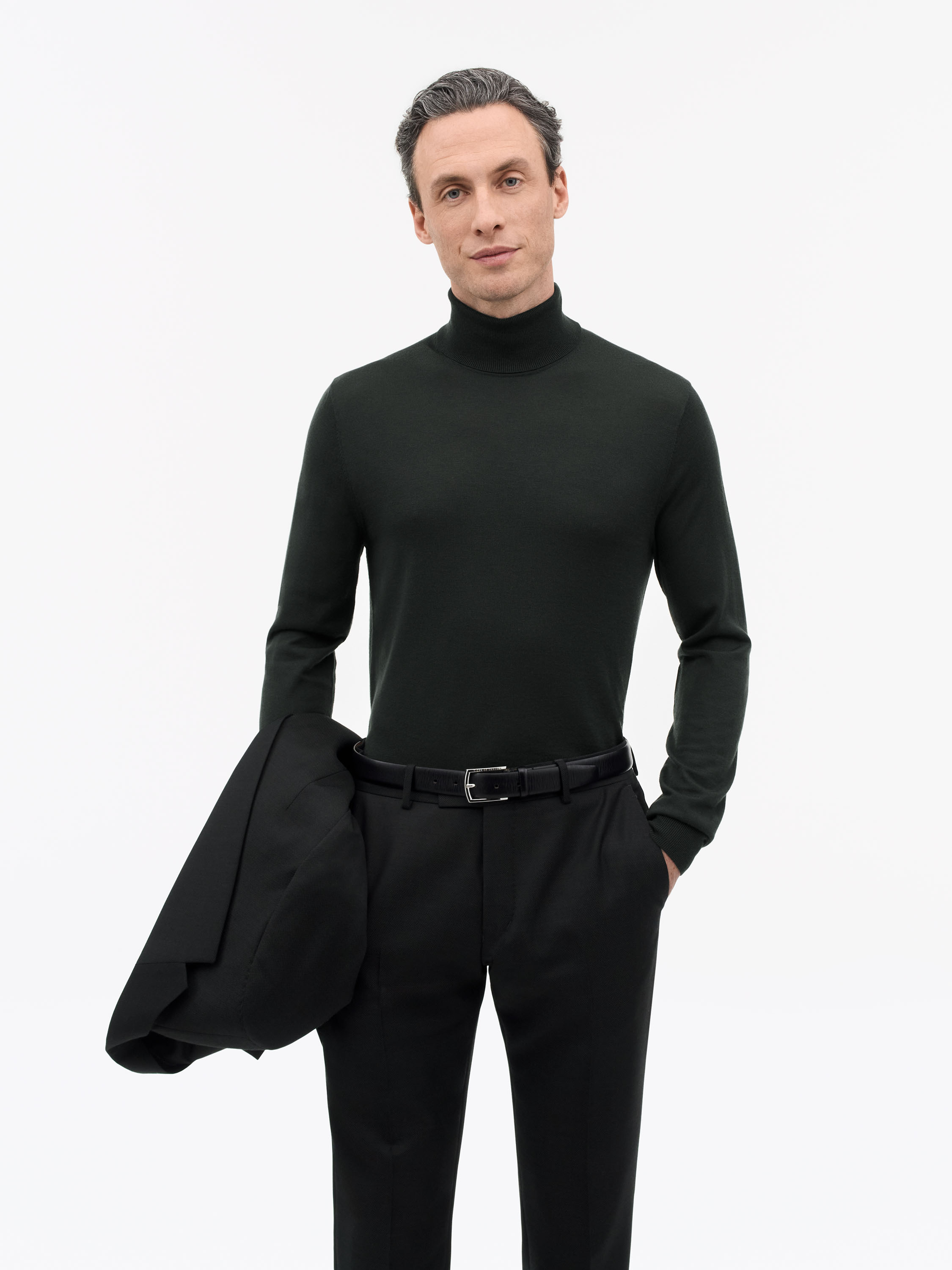 Tiger Of Sweden Nevile Turtleneck Wool Sweater In Green