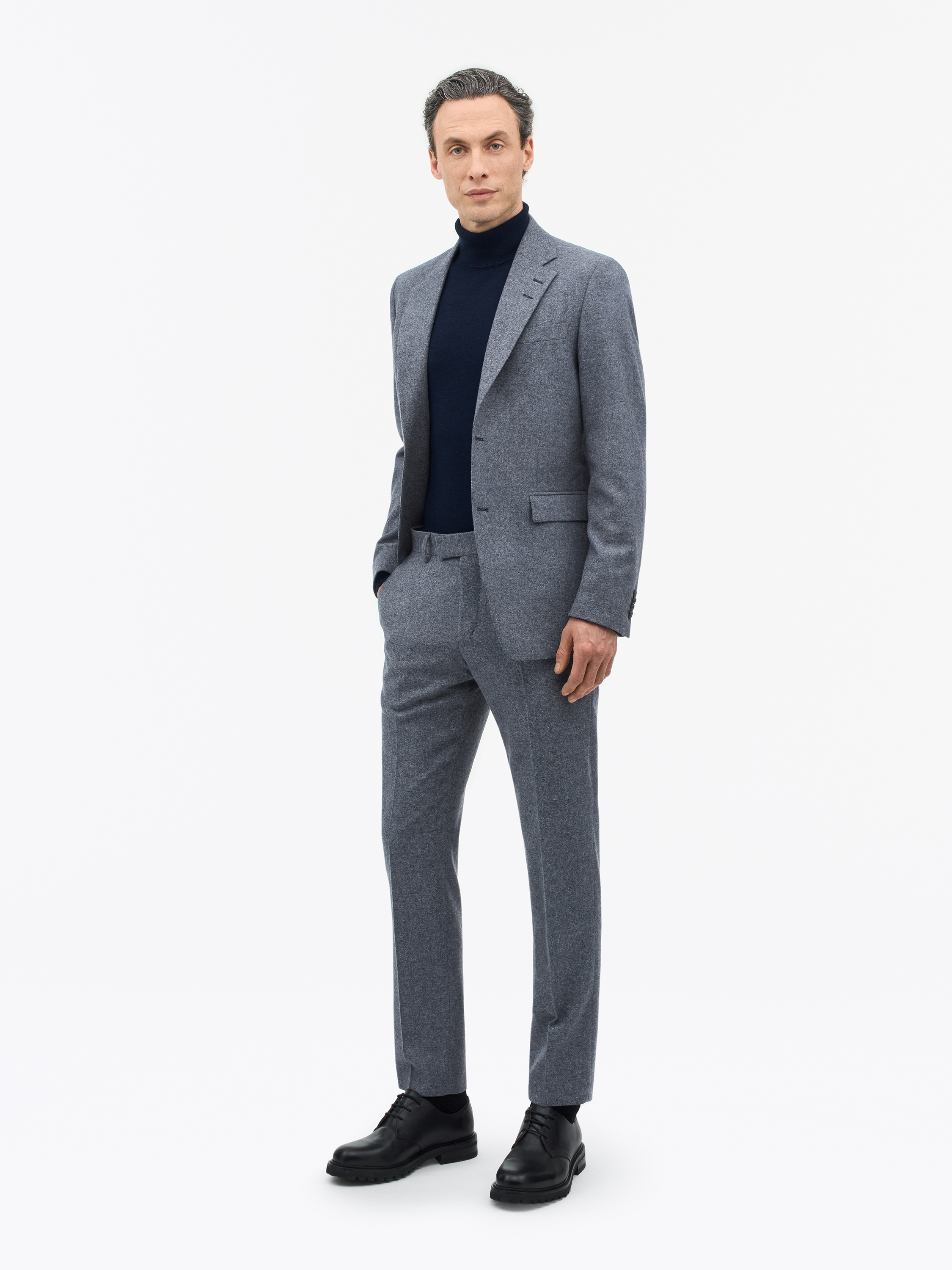 Tiger Of Sweden Tenuta Brushed Wool Trousers In Gray