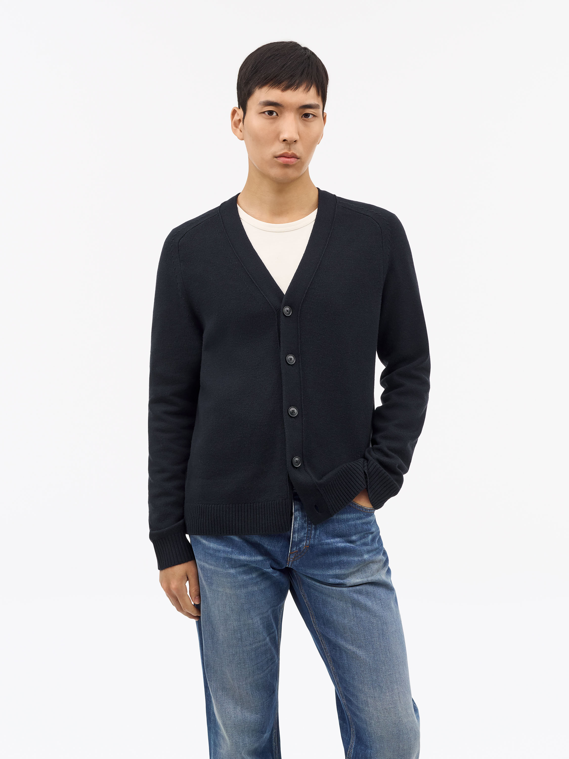 Tiger Of Sweden Eddie Rws Merino Cardigan In Blue