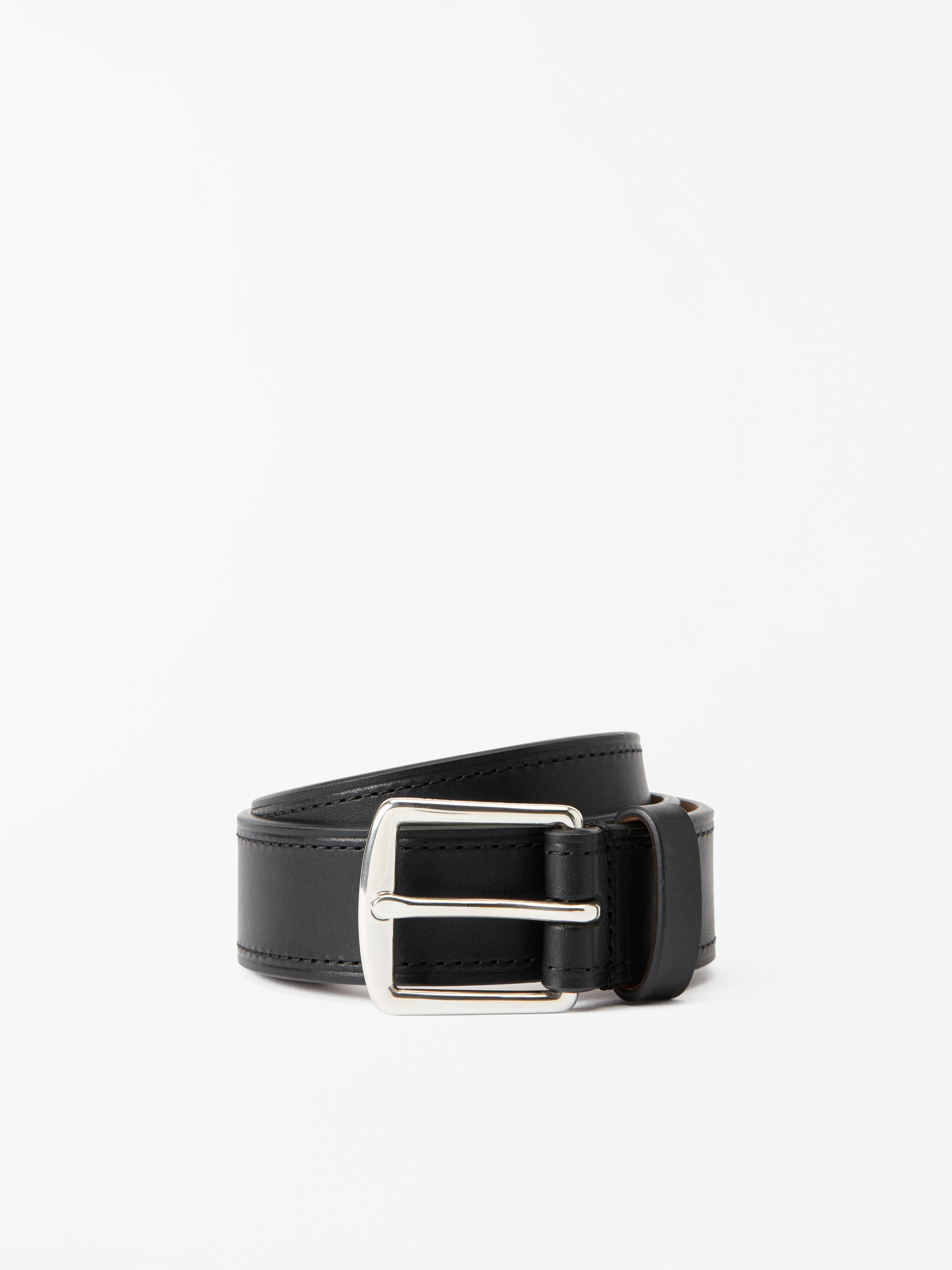 Tiger Of Sweden Bjarka Leather Belt In Black