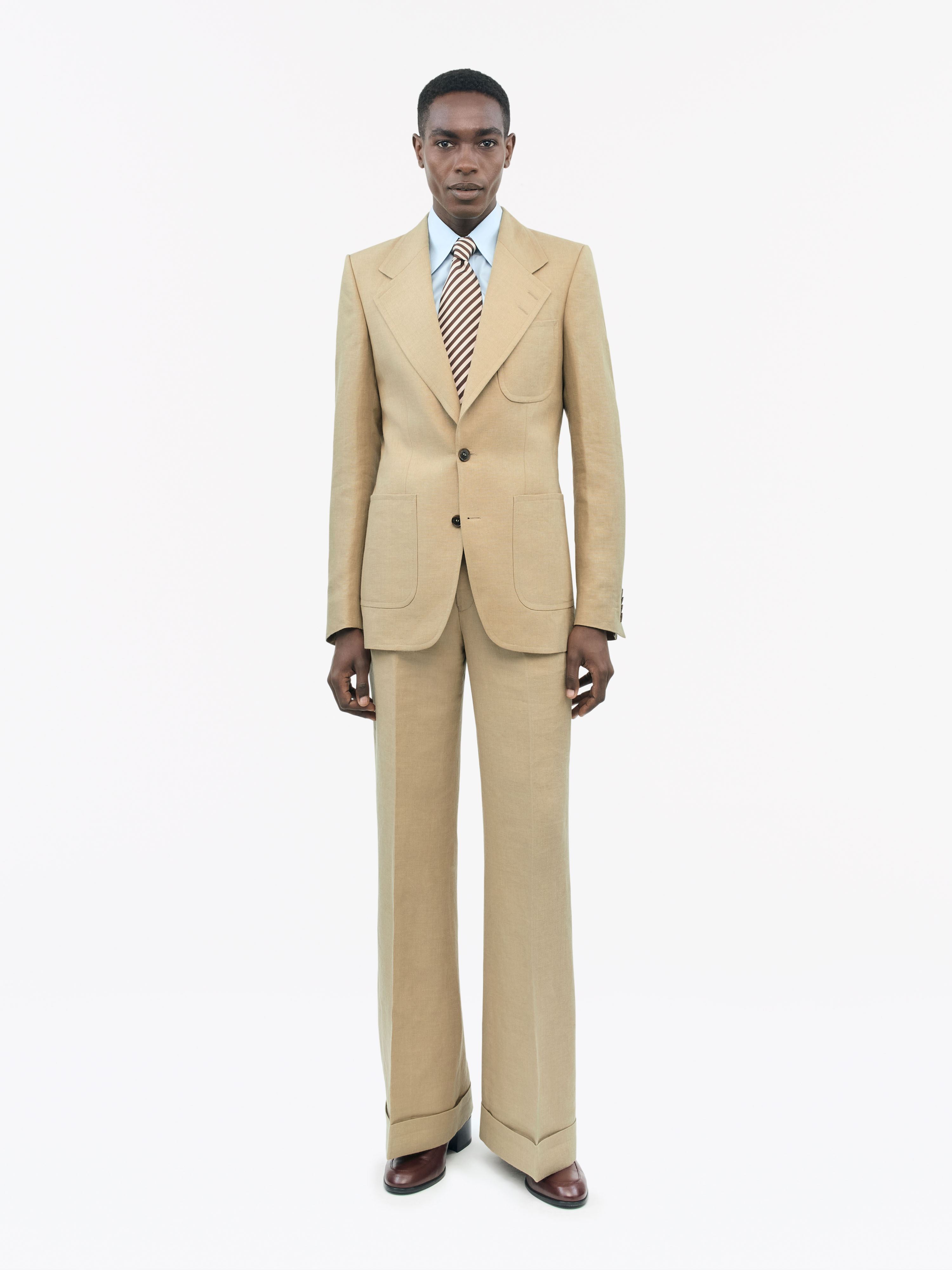 Tiger Of Sweden Mens Morini Single-breasted Linen Blazer Golden Khaki In Golden Khaki