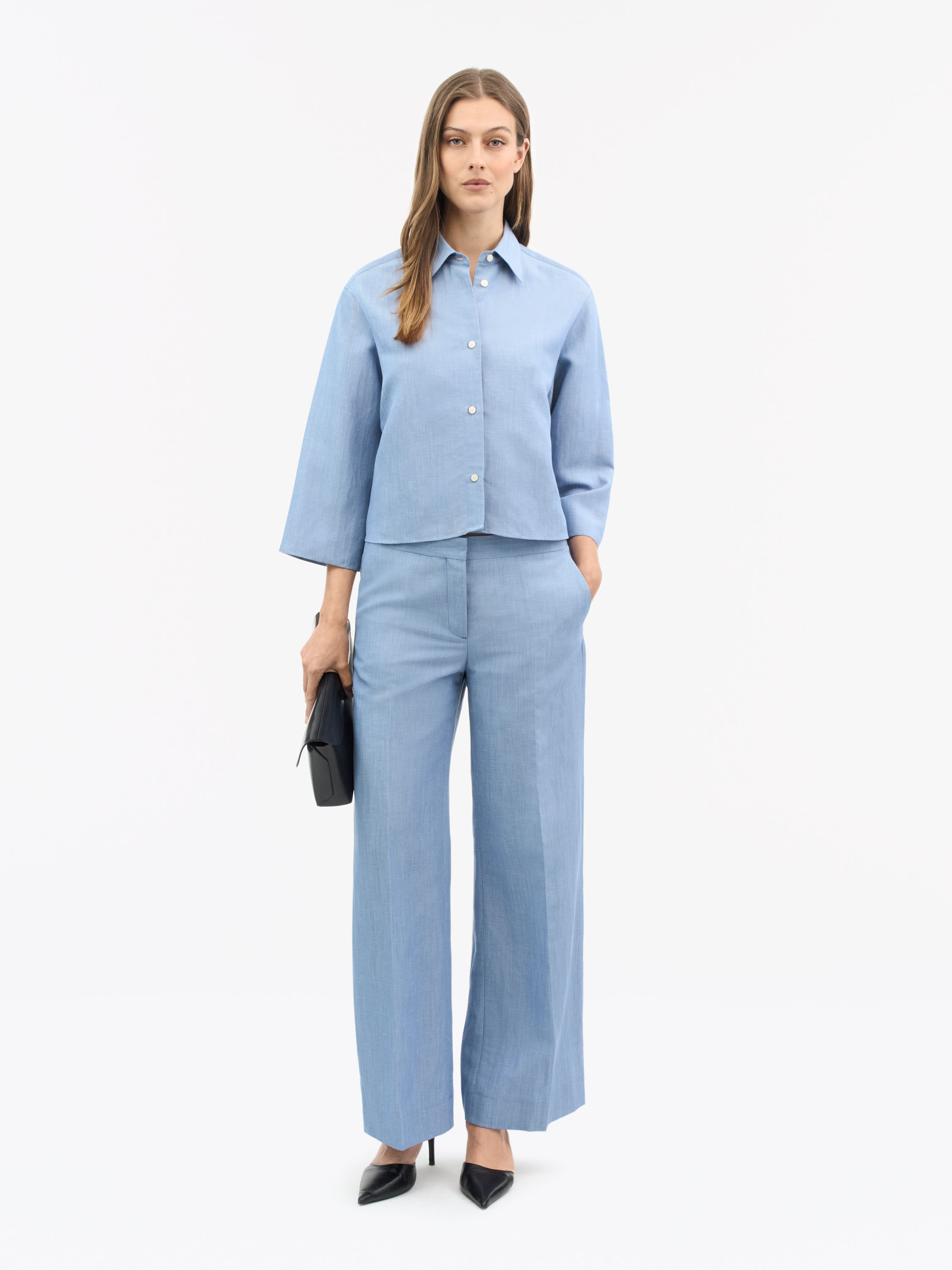 Tiger Of Sweden Corins Cropped Linen Shirt