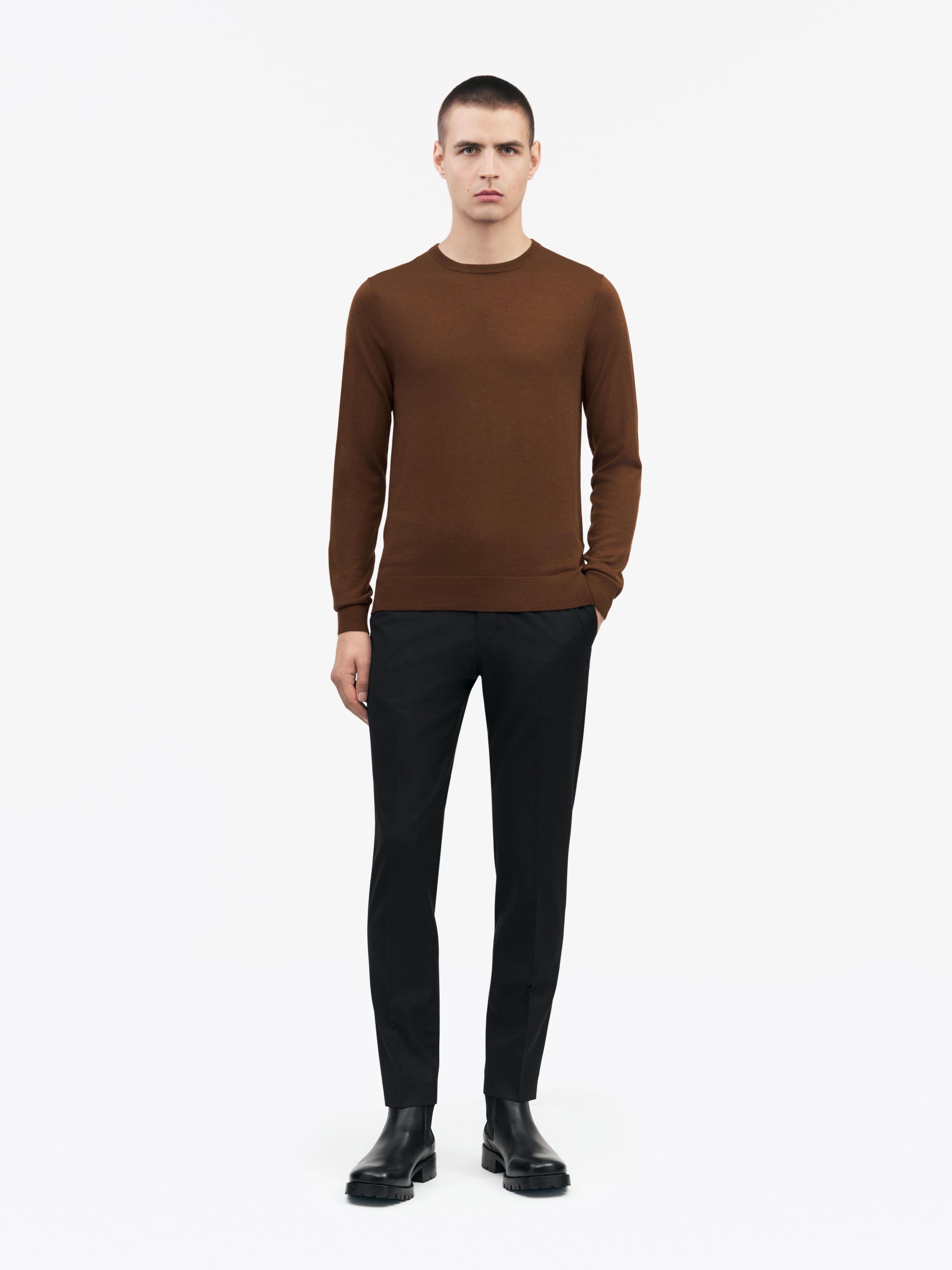 Tiger Of Sweden Nichols Sweater In Golden Copper