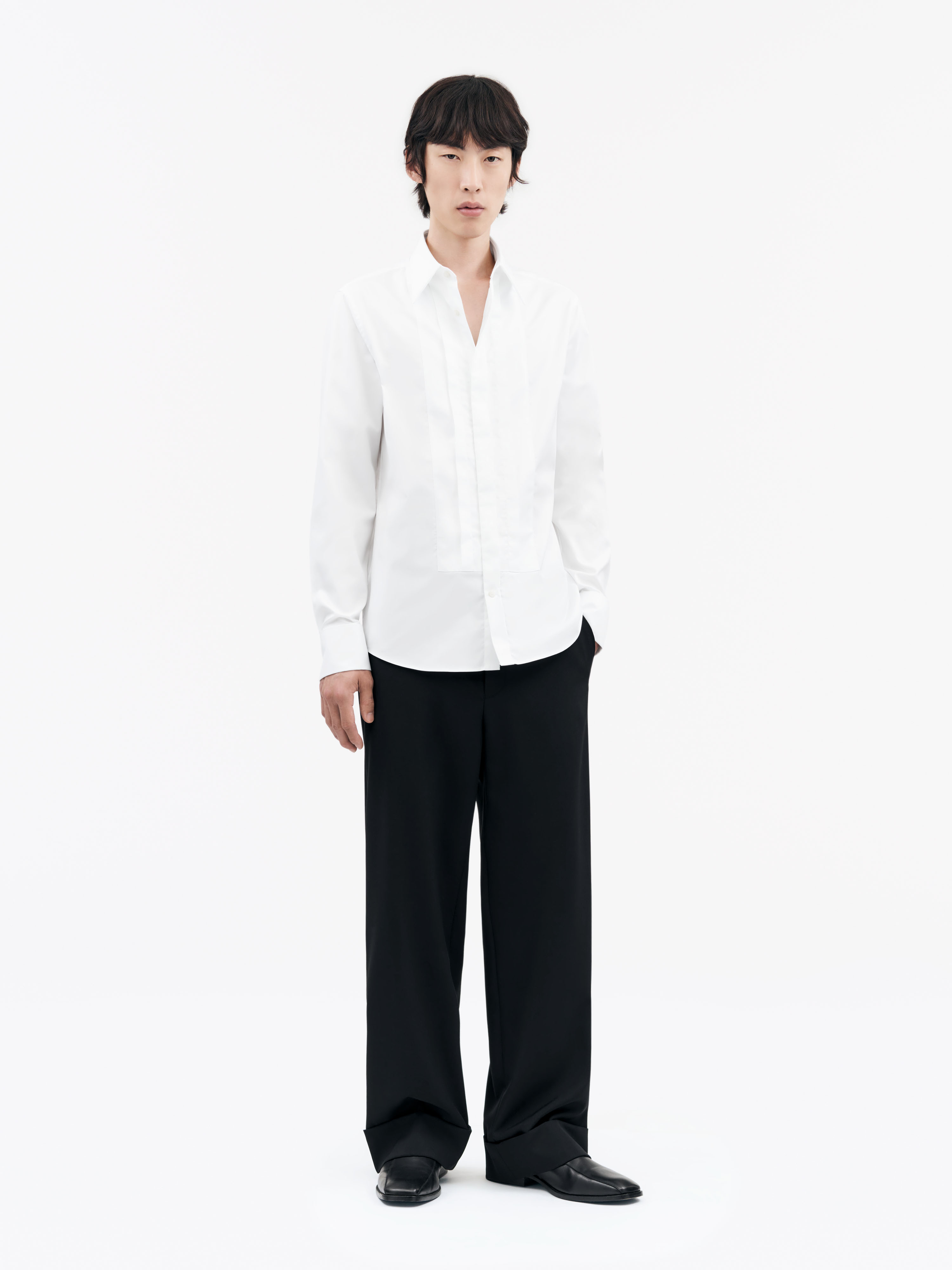 Tiger Of Sweden Duune Shirt In 090 Pure White