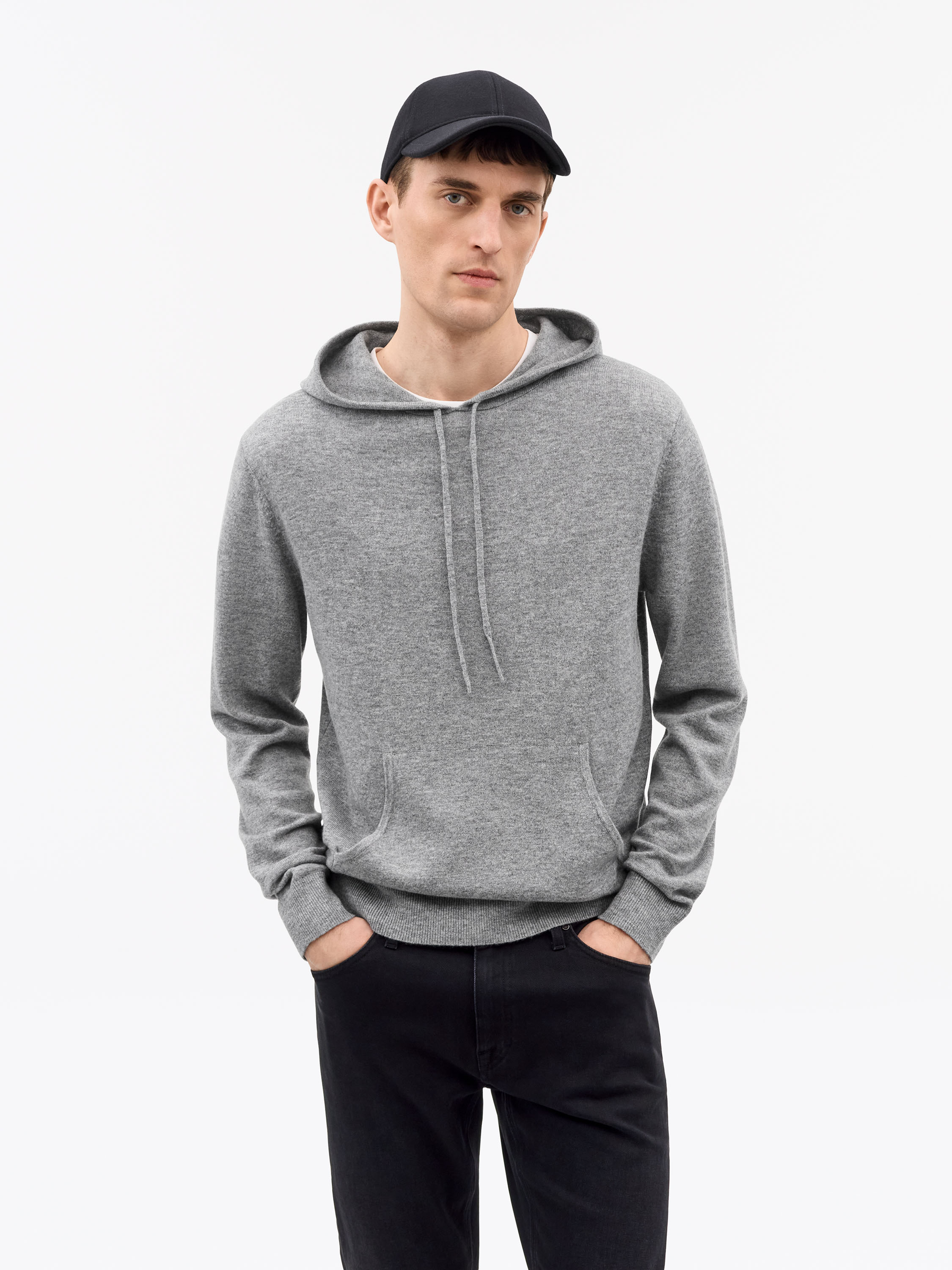 Tiger Of Sweden Barker Merino Cashmere Hoodie In Gray