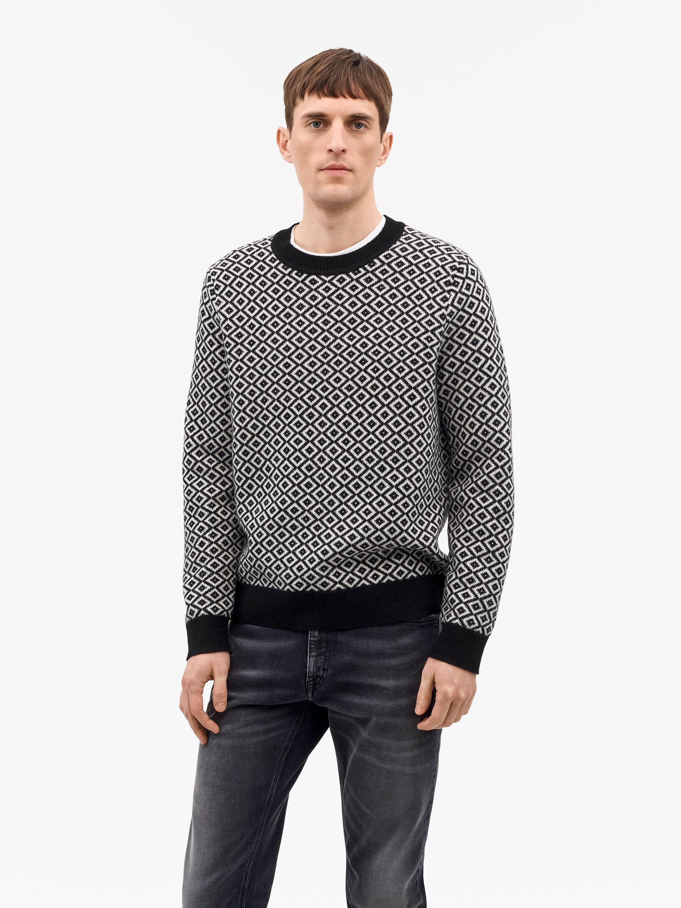 Tiger Of Sweden Sam Rws Jacquard Sweater In White