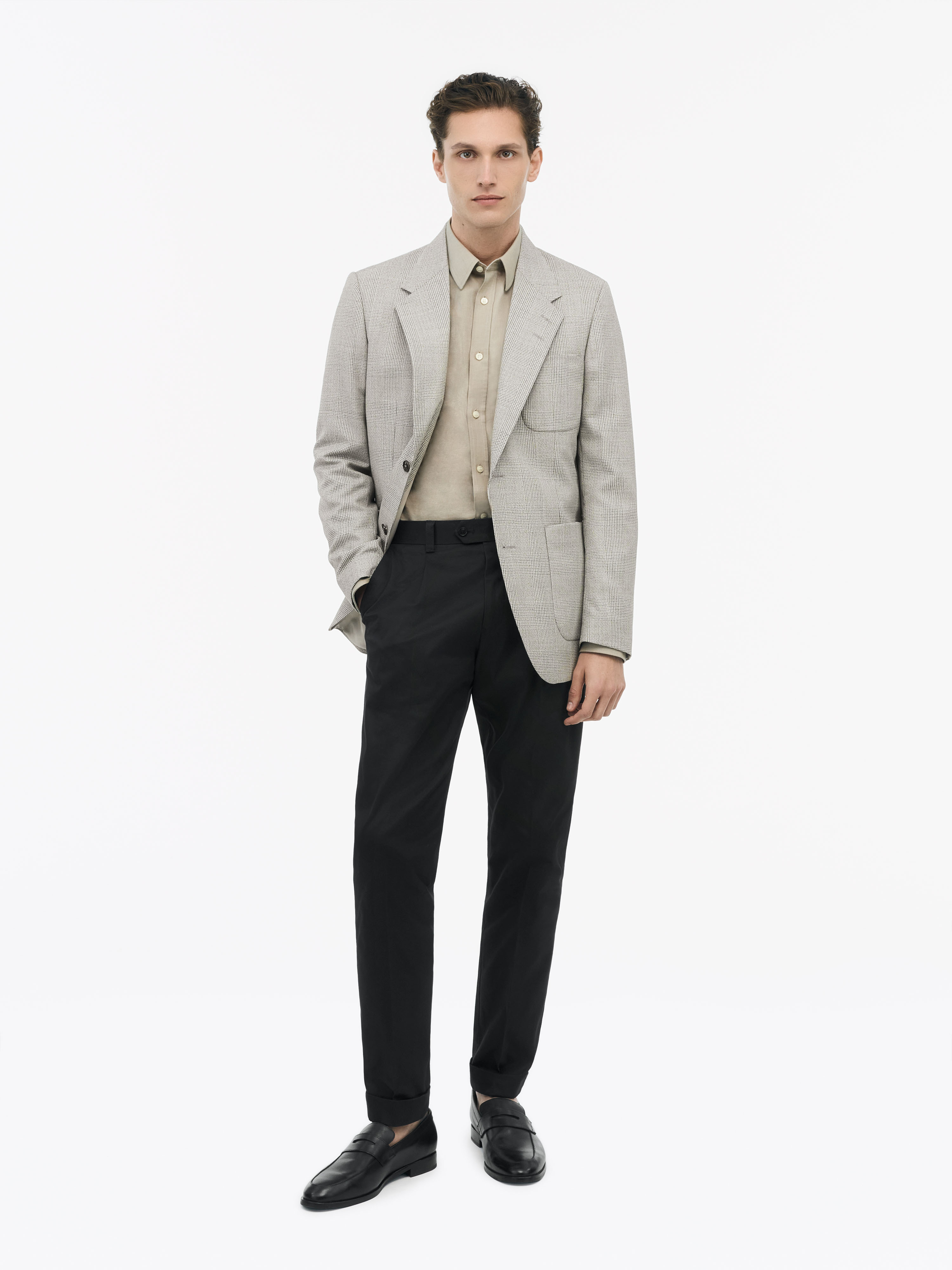 Tiger Of Sweden Tenuta P Cotton Blend Chino Trousers In Black