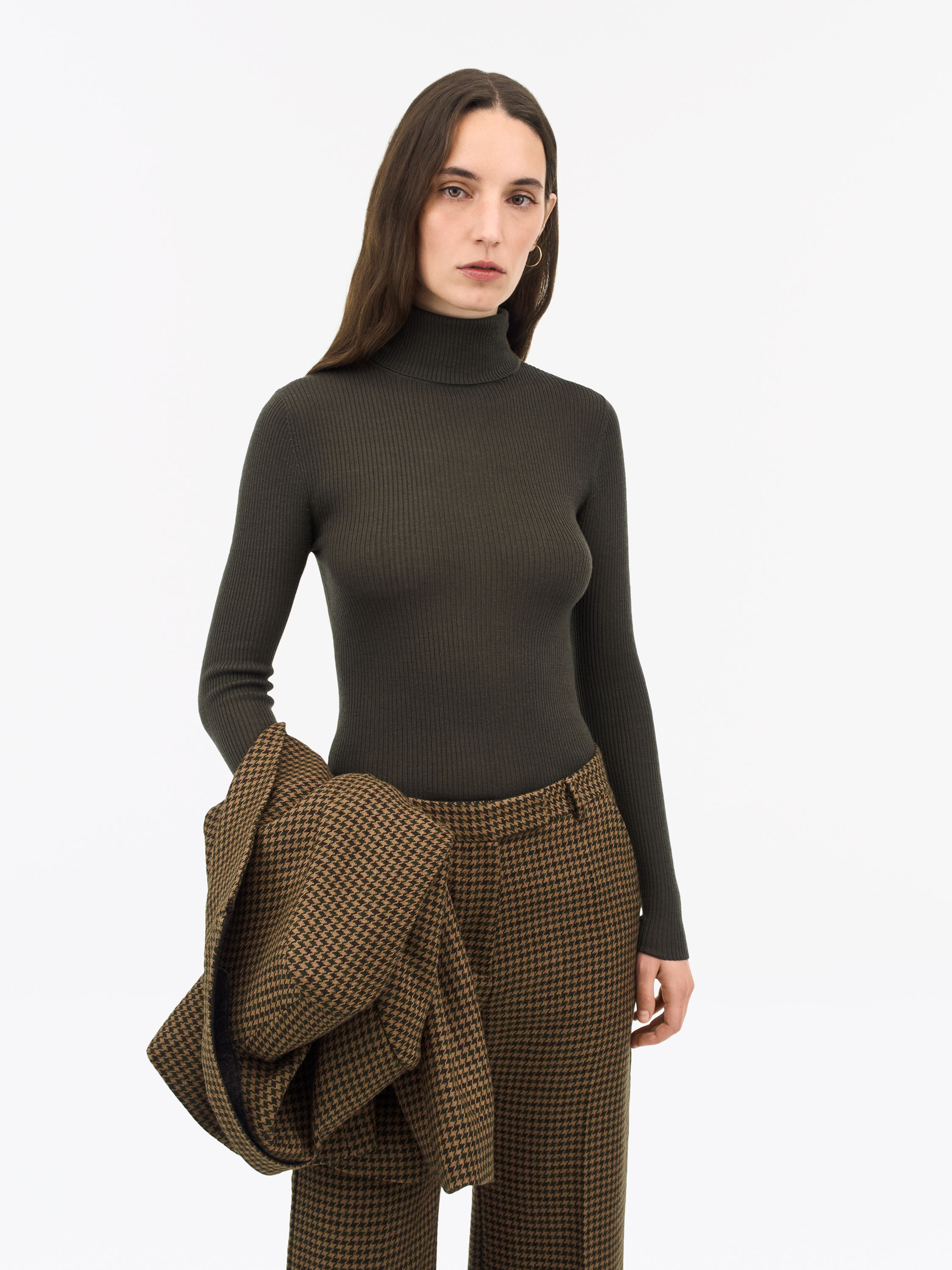 Tiger Of Sweden Caprio Rws Merino Pullover In Brown