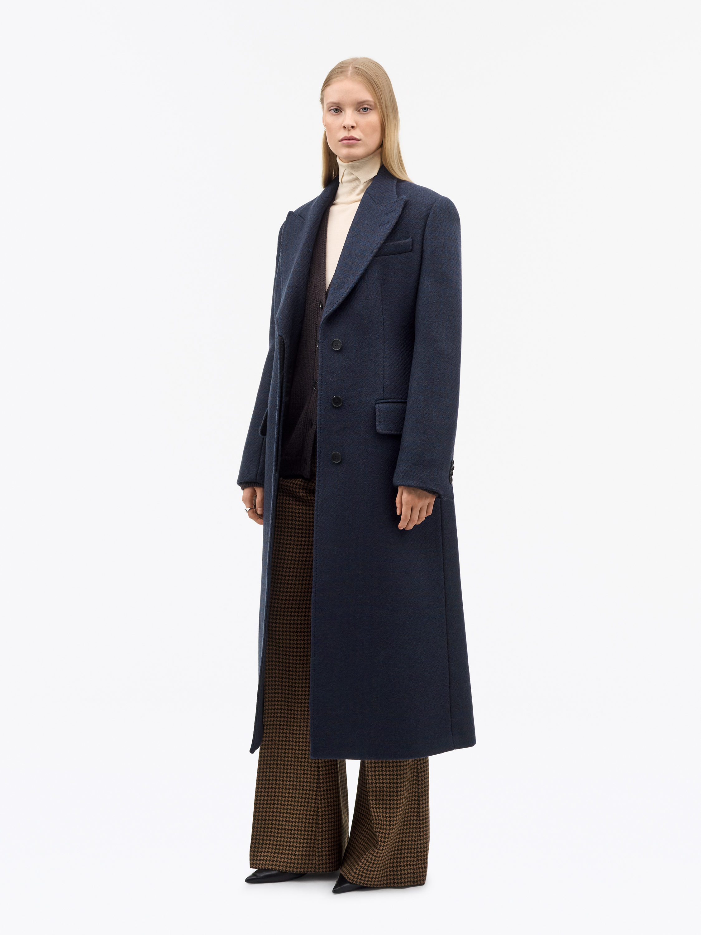 Tiger Of Sweden Camden Swedish Wool Coat In Blue