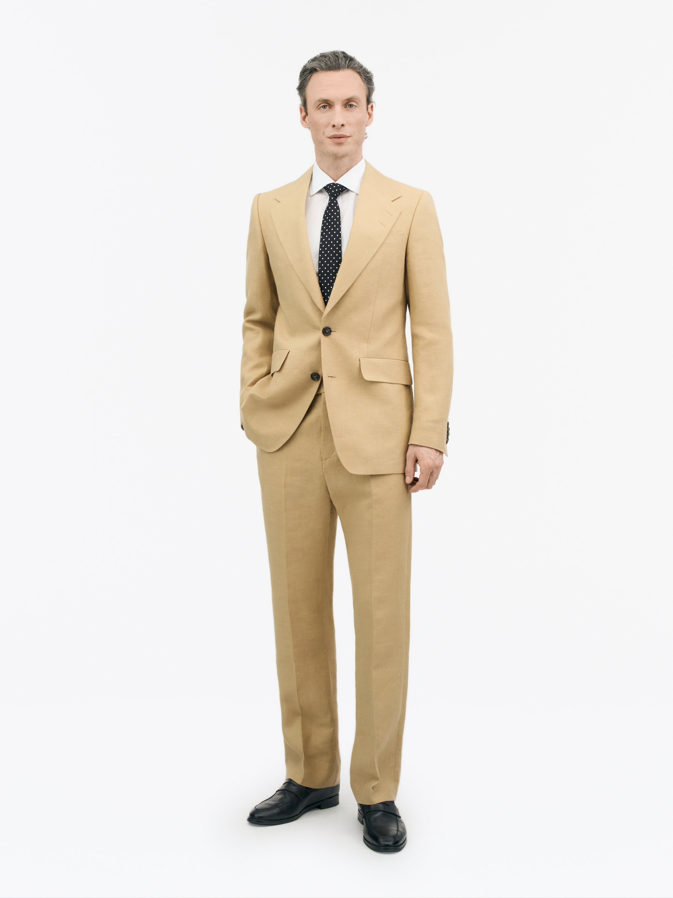 Tiger Of Sweden Jon Classic Linen Blazer In Golden Khaki