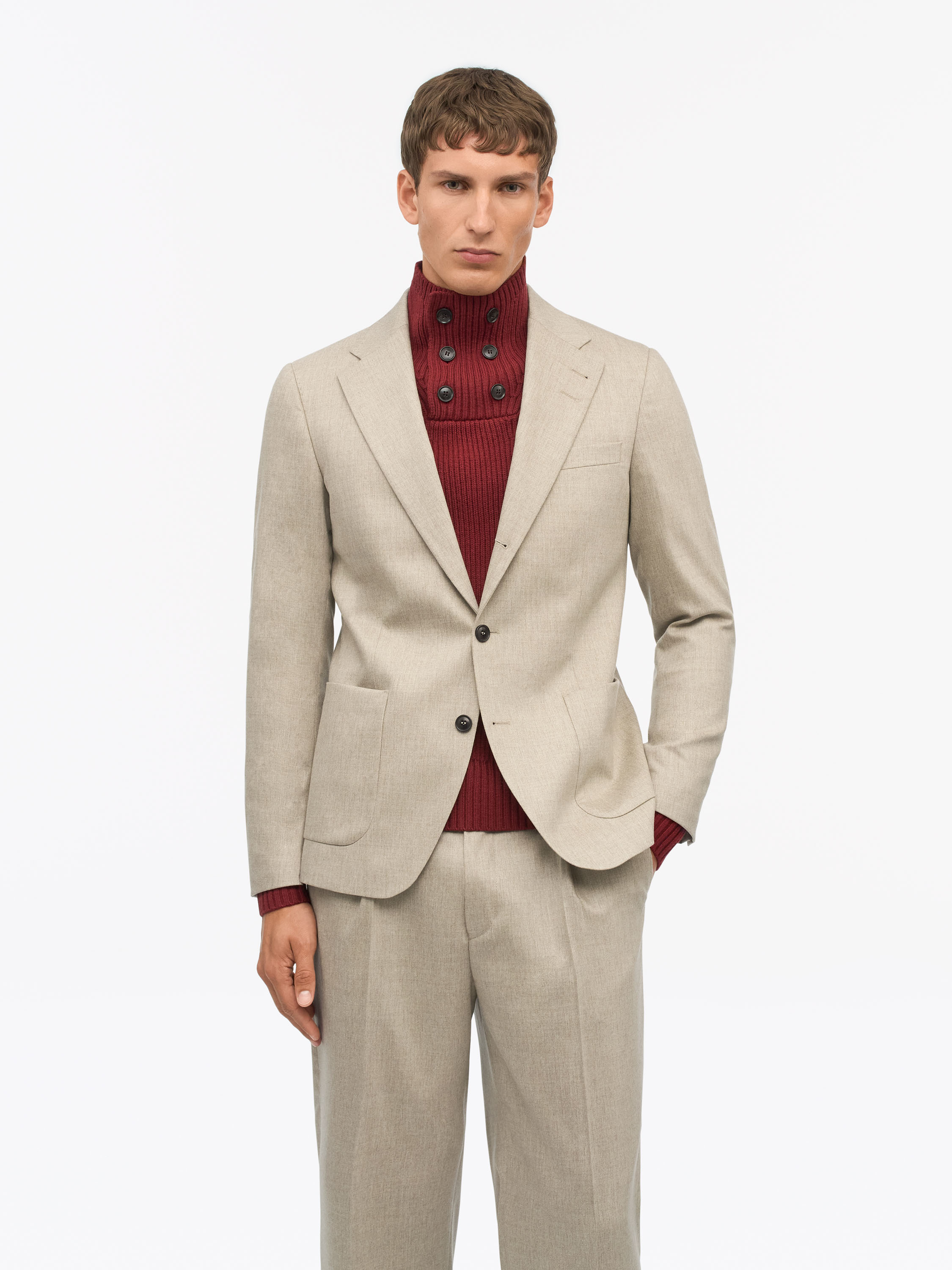 Tiger Of Sweden Easer Pp Wool Cashmere Jacket In Neutral