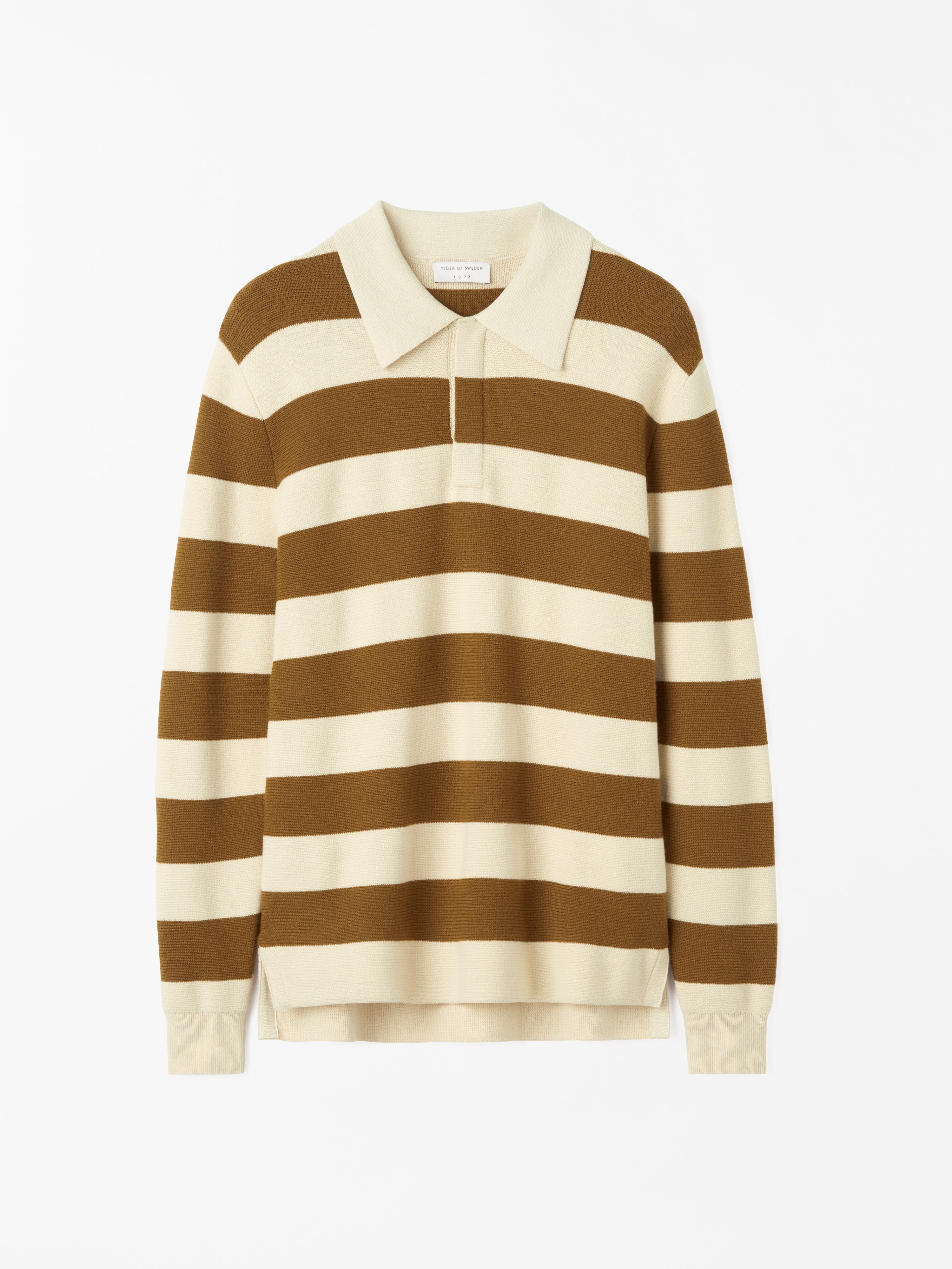 Tiger Of Sweden Tweedy Merino Wool Rugby Shirt In Curd