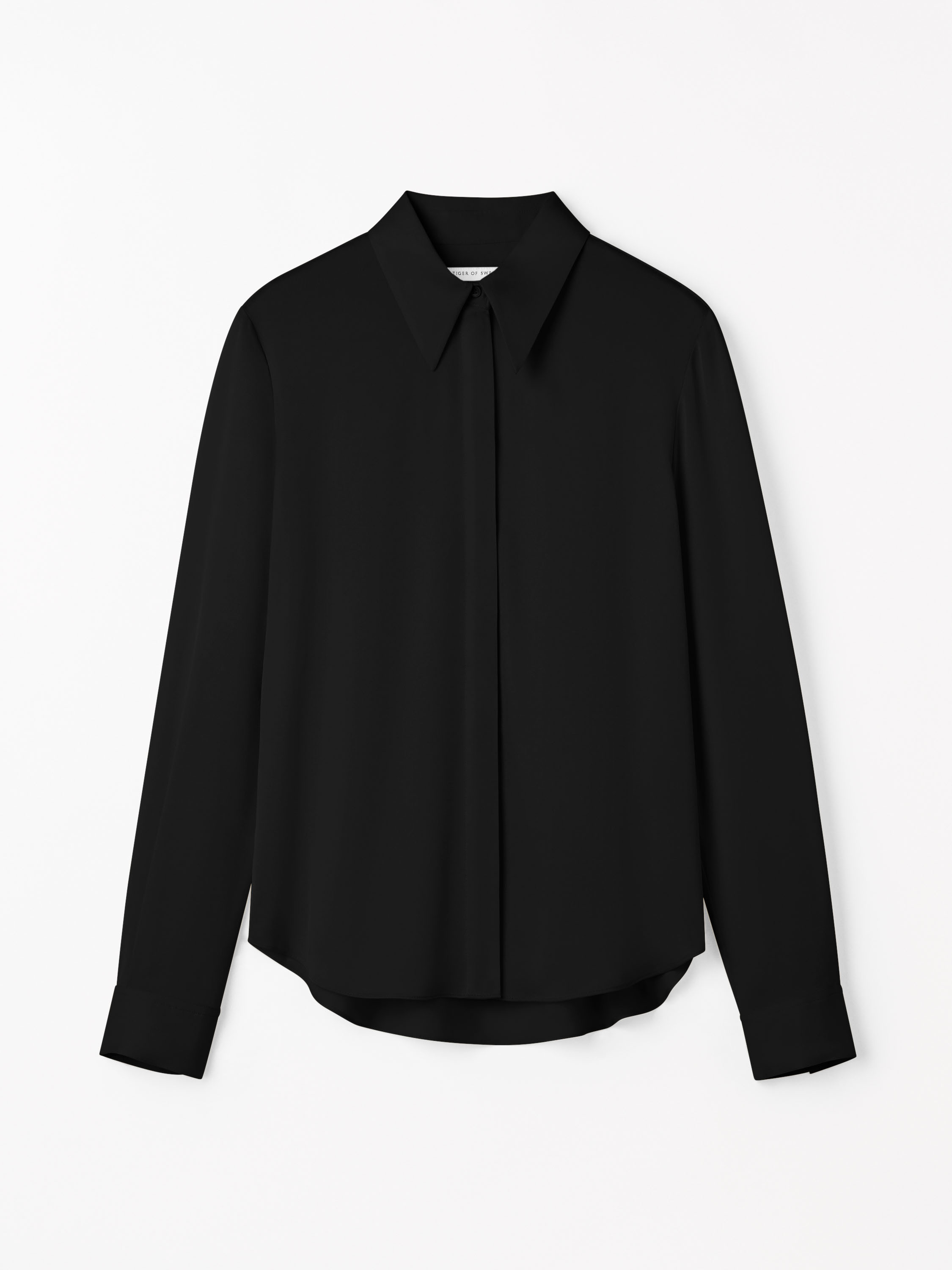 Tiger Of Sweden Pointed Collar Celsa Shirt In Black