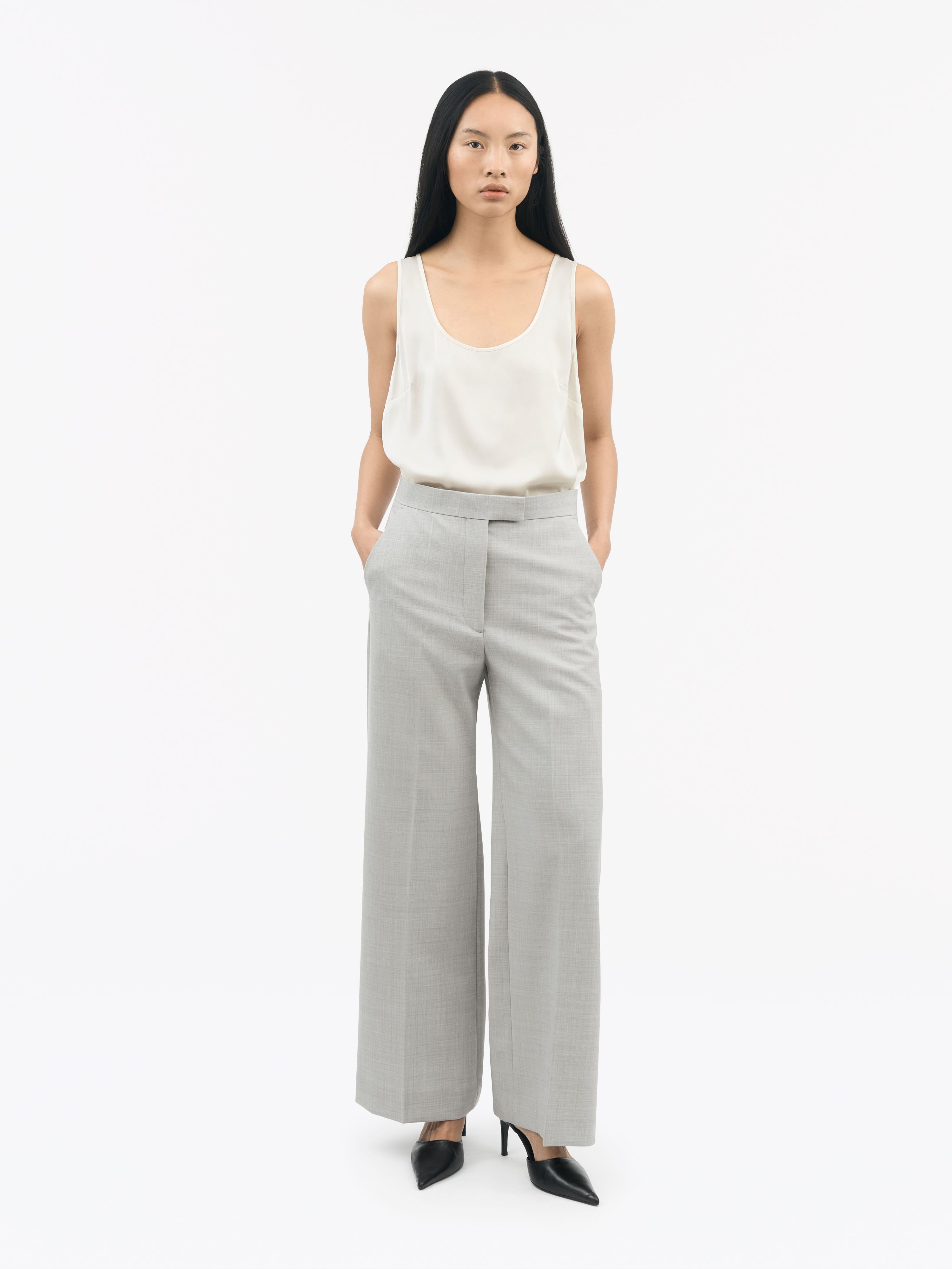 Shop Tiger Of Sweden Aleos Drapey Satin Tank Top